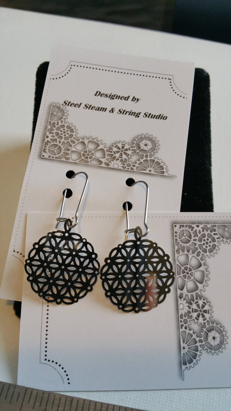 Stainless steel geometric drop earrings jewelry hypo-allergenic jewelry