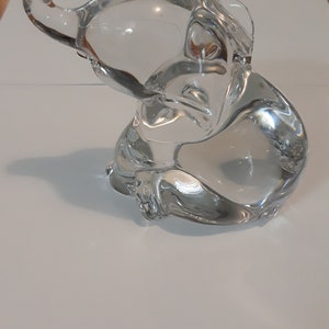 Lenox Crystal, Germany, Sitting Elephant w/Trunk Up Figurine or Paperweight, 4&quot;