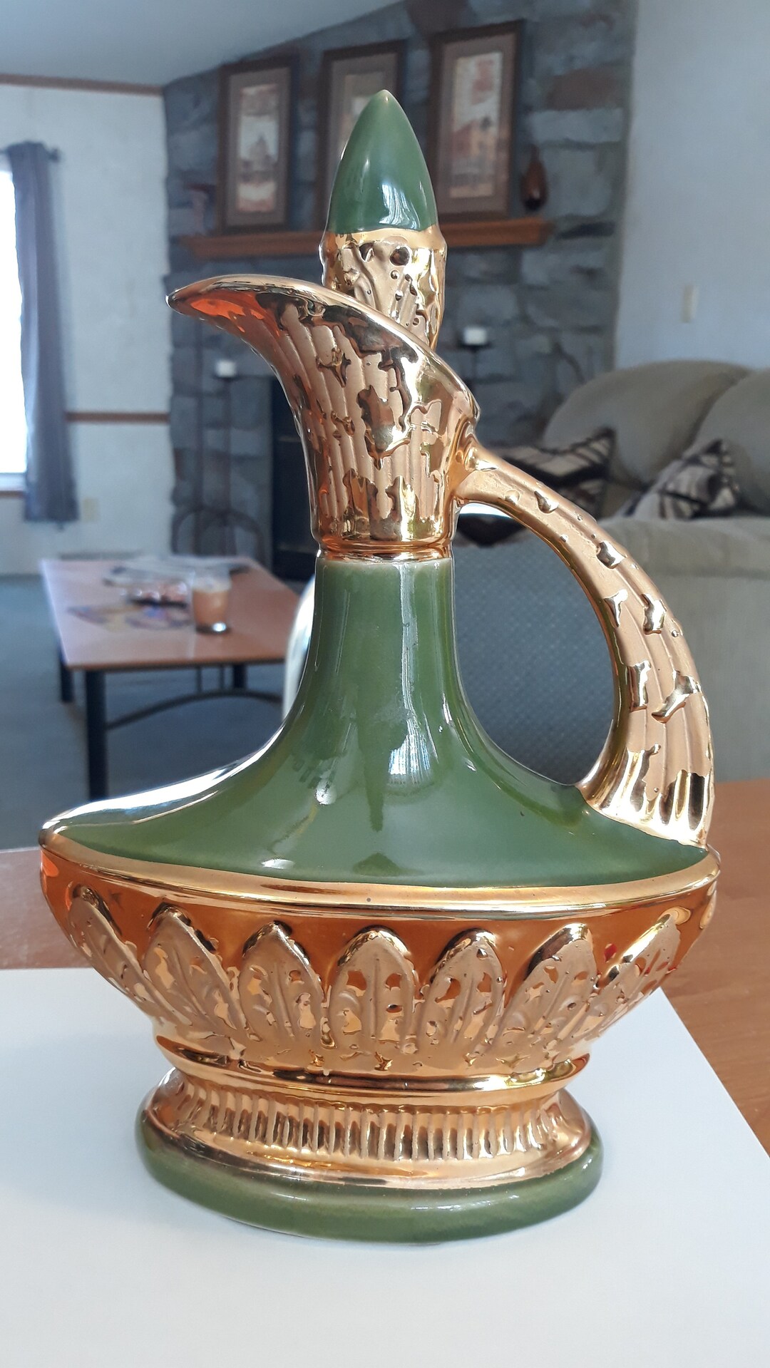 Jim Beam Green Gold Whiskey Decanter executive Etsy