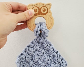 Crochet Lovey - Lovey holder - Cotton Lovey - Baby gift - Baby shower gift - Crochet cotton lovey - Baby lovey
