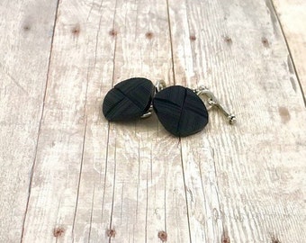 Men's Black Cuff Links,black square cuff links,men's cuff links,men's suit accessories,men bridal jewelry,square cuff links,men's cufflinks