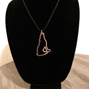 Rose Gold Wolf Silhouette Necklace