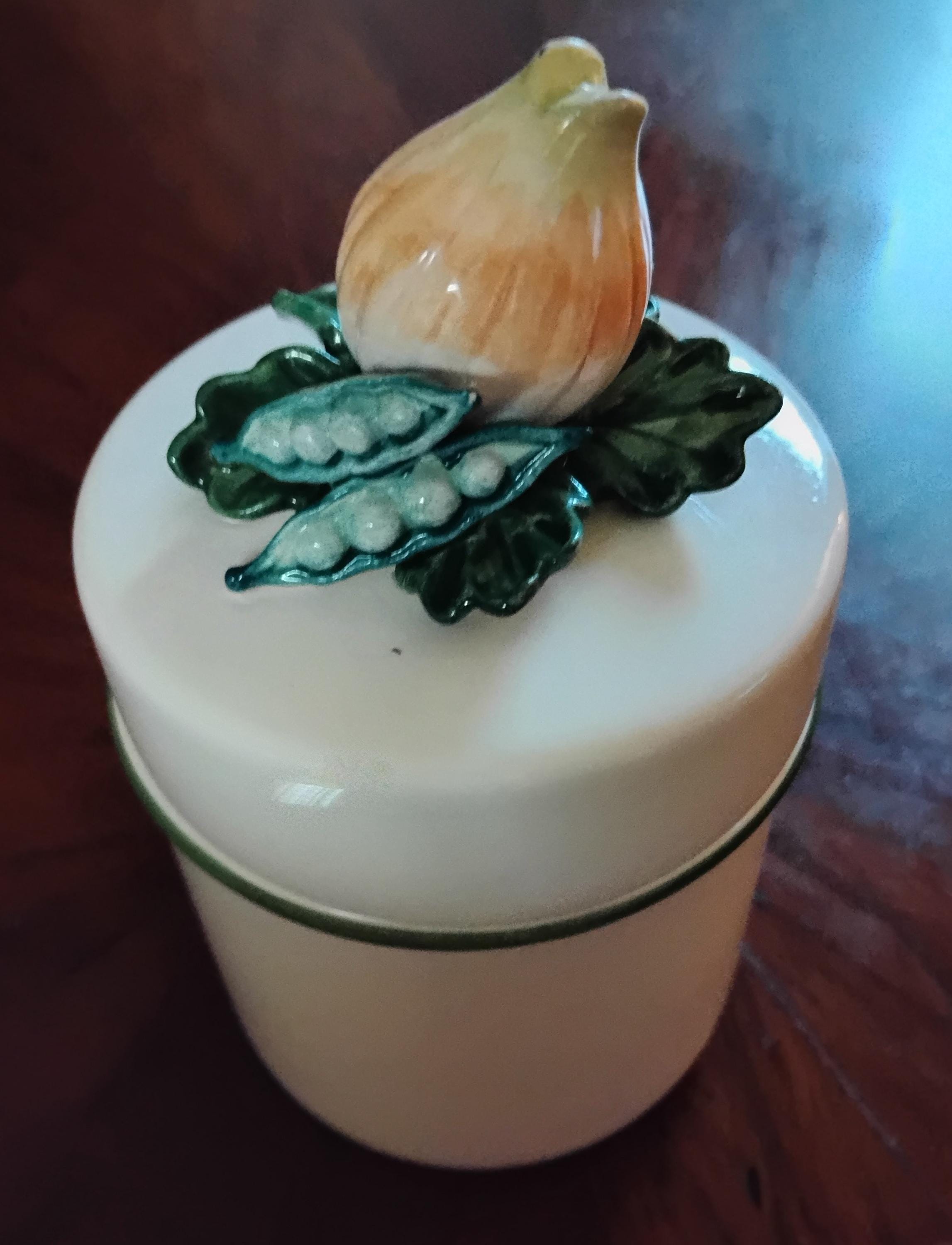 Fitz & Floyd Ceramic Jar, Vegetable Design Small Canister