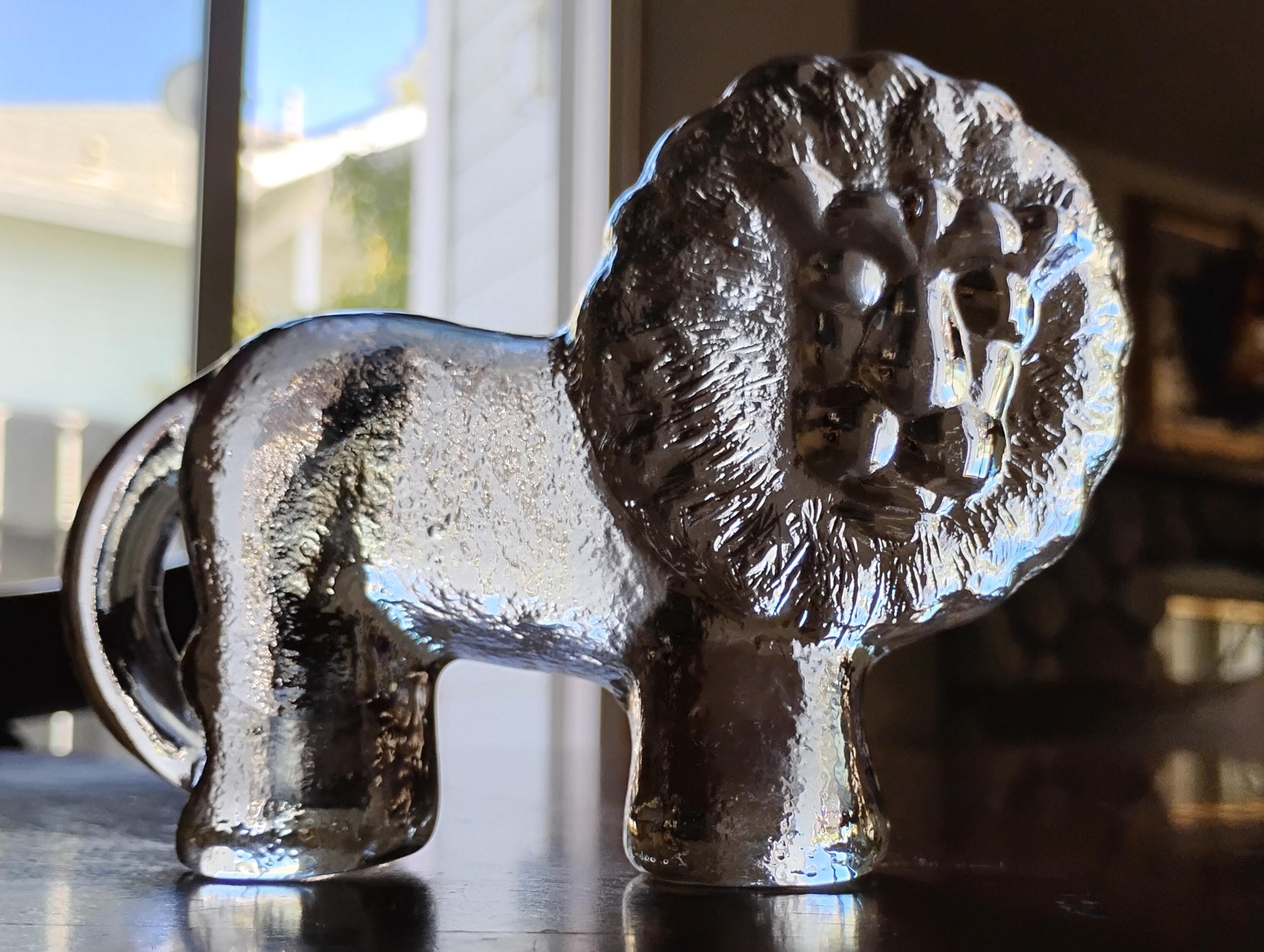 an10 KOSTA BODA ライオン ZOOシリーズ クリスタルガラス Kosta Boda Zoo - Etsy