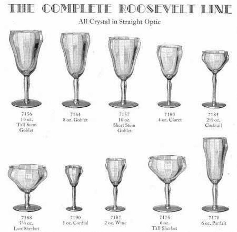 Libbey 7164 Cut Glass Stemware Set of 4 Etsy