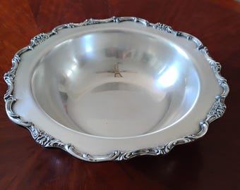 William Rogers Silver Plated Serving Bowl, Tri-Footed Elegant Dish