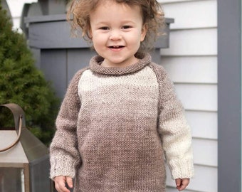 Toddler Raglan Sweater with Rolled Neck Made to Order