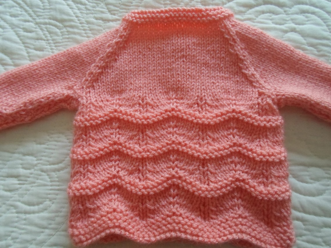 Newborn Sweater & Hat Set Ready to Ship in Coral Etsy