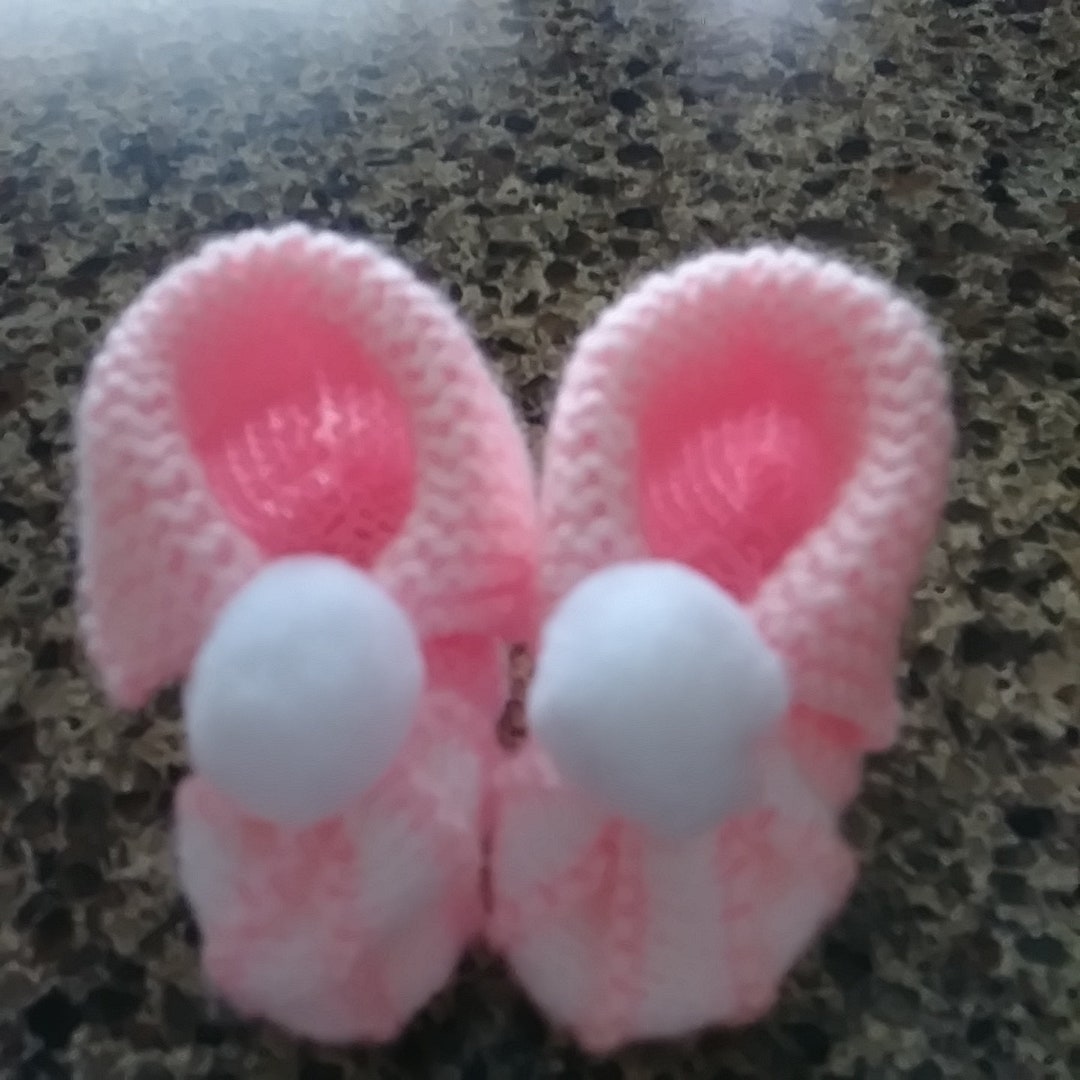Hand Knit Baby Slippers Etsy