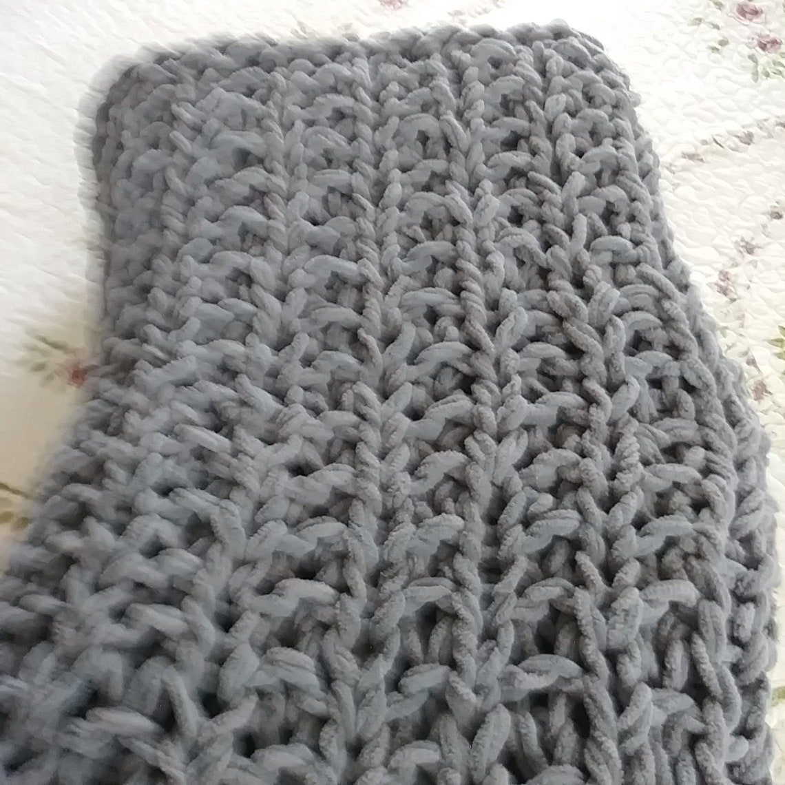 Hand Knit Extra Chunky Blanket Ready to Ship Etsy