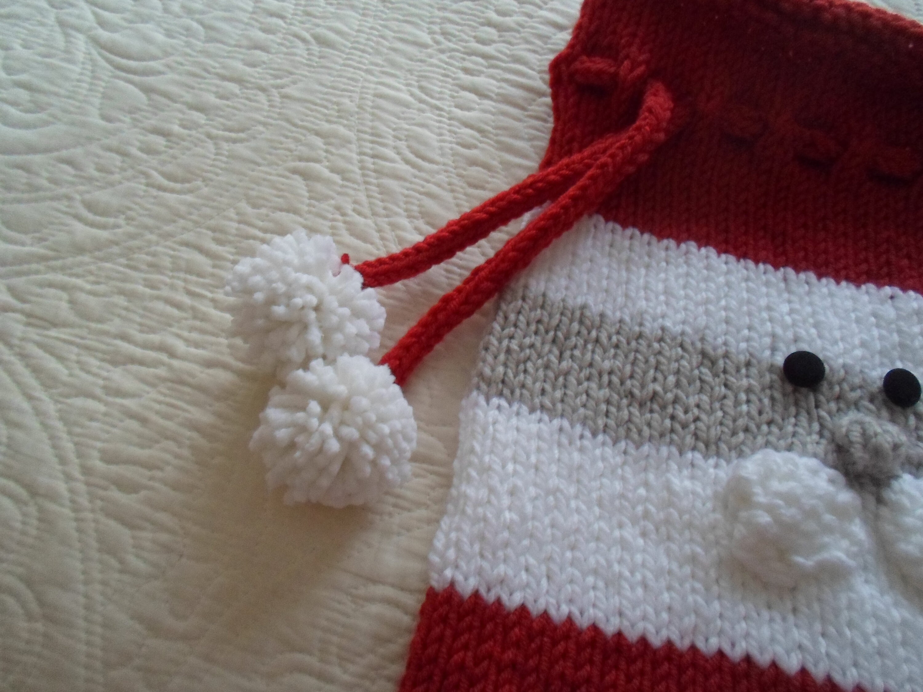 Hand Knit Santa Gift Bag Made to Order Etsy
