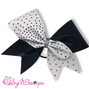 Rhinestone Cheer Bow - Black Cheer Bow - White Cheer Bow - DaBling in Black