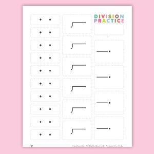 Division Table-printable PDF Download - Etsy