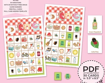 Picnic Bingo Game Kit–Printable PDF Download