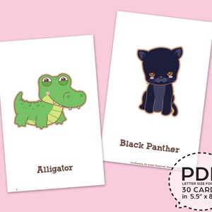 Zoo Animal Bingo Large Pull Cards | PDF Download