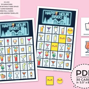Bingogameset Happy Hour Cocktail | Pdf-download