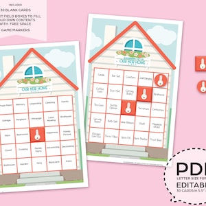 Our New Home Housewarming Editable Bingo Game Kit | PDF Download