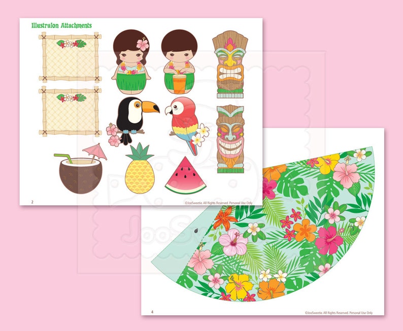 Aloha Luau Hawaiian Party Hat Printable PDF Download - Etsy