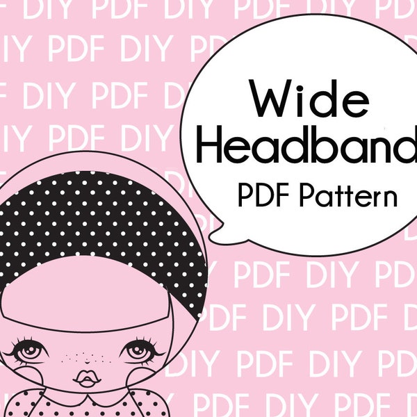 Wide Headband Pattern for Adults and Teens-Printable PDF Download