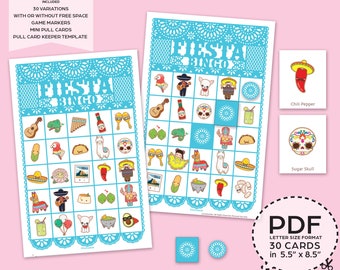 Fiesta Bingo Game Kit–Printable PDF Download