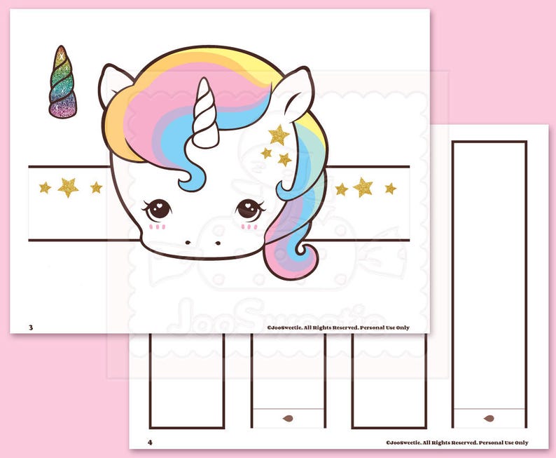 Unicorn Headband Hat-Printable PDF Download | Etsy