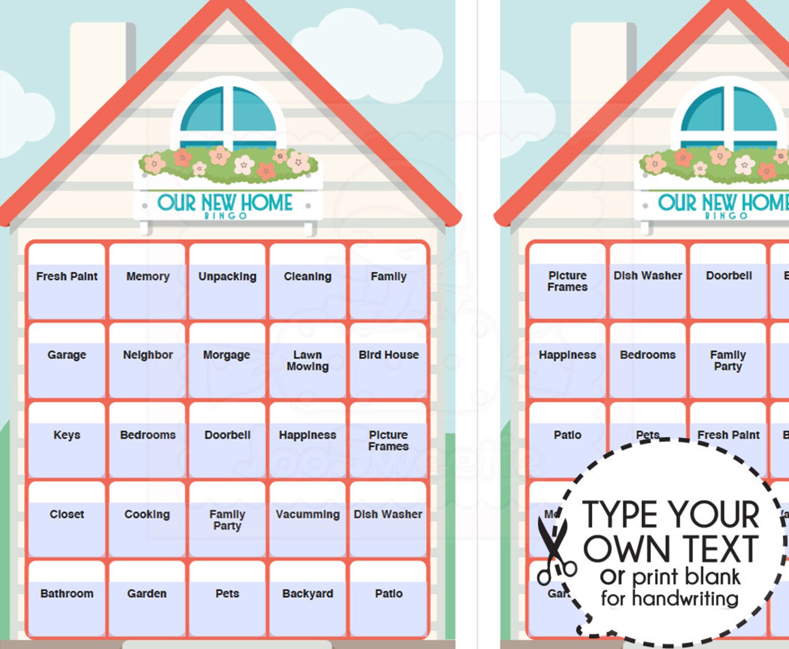 Our New Home Housewarming Bingo Game Kitprintable PDF Etsy