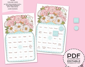 Happy Mother's Day Editable Bingo Game Kit–Printable PDF Download