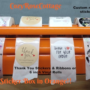 Handmade Sticker and Ribbon Dispenser: Reclaimed Wood Organizer