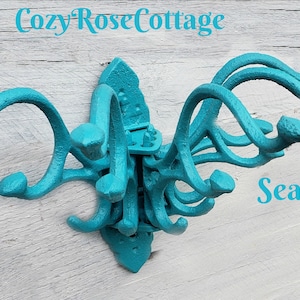 SeaSide Cast Iron Wall Hook with 15 Adjustable Hooks