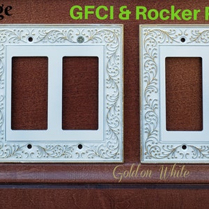 Brass Budding Vines Light Switch Plate: Art Deco Rocker Cover