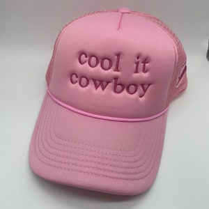 Cool It Cowboy Pink Trucker Hat