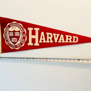 Vintage Harvard University Full Sized Pennant University Seal - Etsy