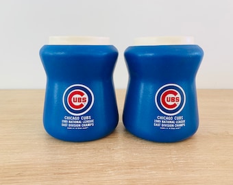 Vintage 1989 Chicago Cubs National League East Division Champions Beverage Can Koozie - Set of 2