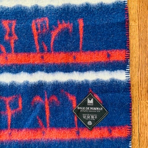 Vintage Dale of Norway Wool Blanket 100% Pure New Wool Made in Norway image 5