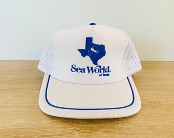 Vintage 1980s Sea World Of Texas Snapback Hat Cap