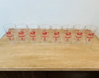 Vintage Drewrys Beer Enjoy Big D Glasses - Set of 8 - Etsy