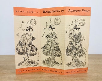 Vintage Art Institute of Chicago Masterpieces of Japanese Prints Brochure circa 1955