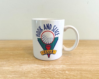 Vintage Golf Coffee Mug Hook and Slice Club Hallmark Mug 1989