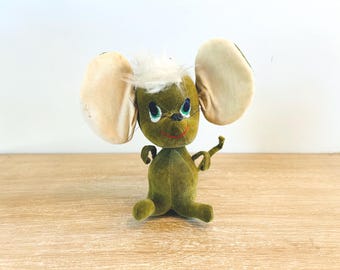 Vintage 1966 Kamar Stuffed Plush Mouse Toy Made in Japan