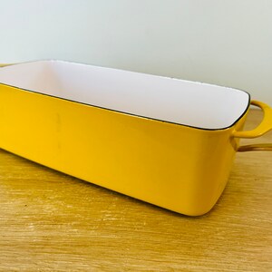 Vintage Mid Century Modern Yellow Enamelware Dansk Kobenstyle Loaf Pan Bread Pan by Jens Quistgaard image 7