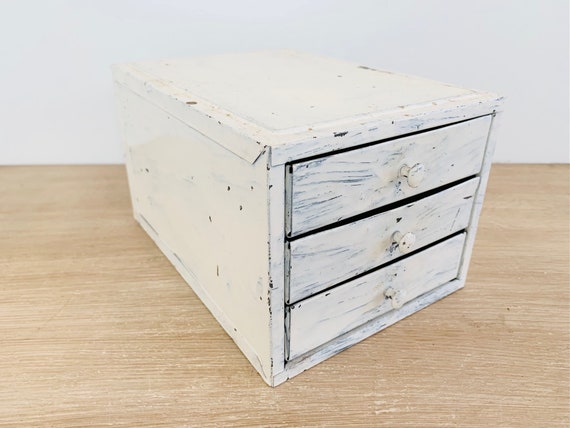 Vintage Three Drawer Small Metal Machinist Chest … - image 5