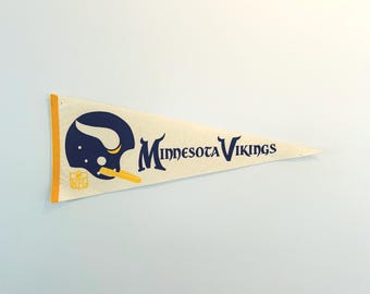Vintage Minnesota Vikings Full Size NFL Pennant - As Is Condition