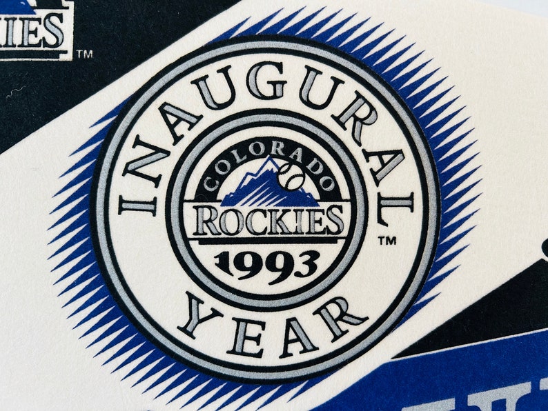 Colorado Rockies 1993 Inaugural Season MLB Baseball Pennant image 6