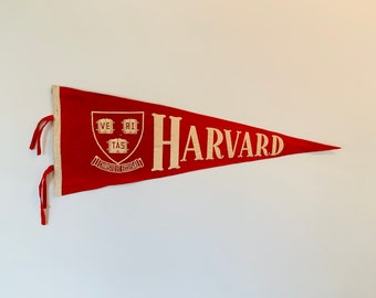 Vintage Harvard University Full Size Pennant