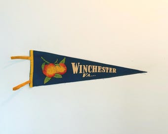 Vintage Winchester Virginia Souvenir Travel Pennant
