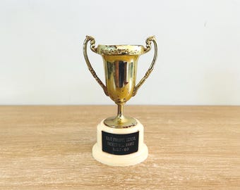 Vintage Small PLASTIC Football Trophy circa 1968