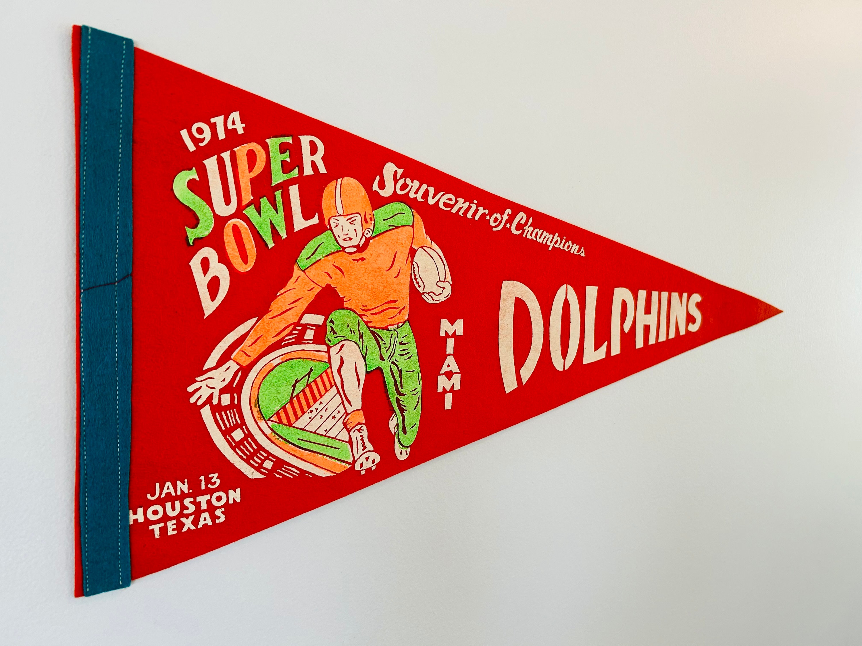 Vintage 1974 Miami Dolphins Super Bowl Champions NFL Football
