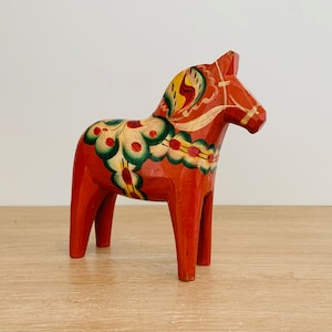 Vintage Dala Horse of Sweden Dalarna Dalahast Wooden Horse