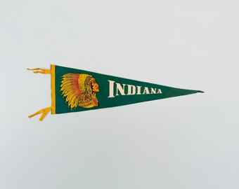 Vintage Indiana Souvenir Pennant