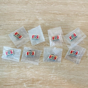 Vintage 1991 USA Soccer Pin Button Collection - Lot of 8 Pins New Old Stock USMNT US Soccer